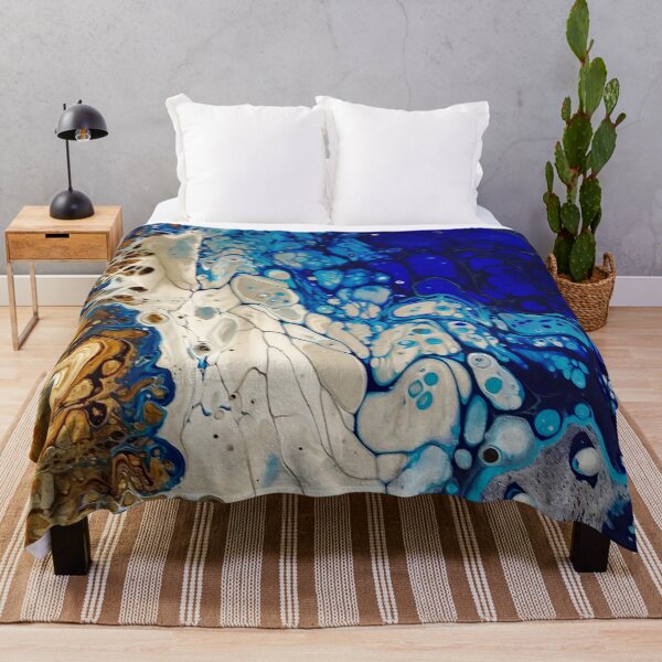 Item preview, Blue Ocean meets land Acrylic Art Pour designed and sold by Jennykies.
