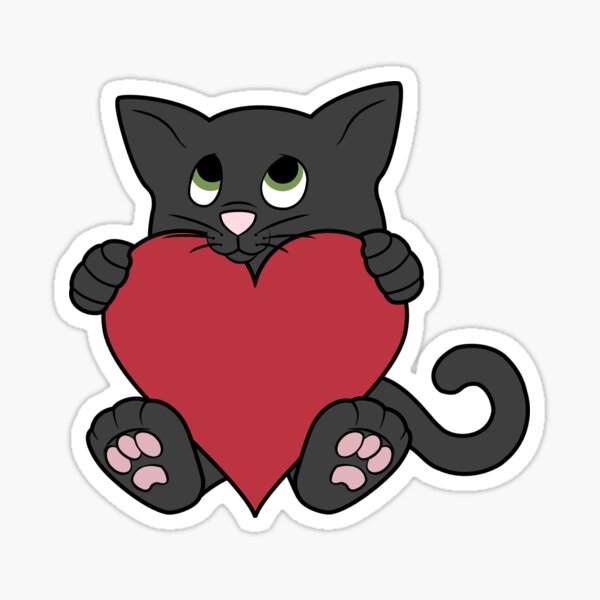 Сердечко котик