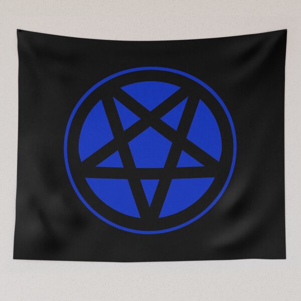 Item preview, Inverted Pentagram Dark Blue | Satanic designed and sold by Godstomper.