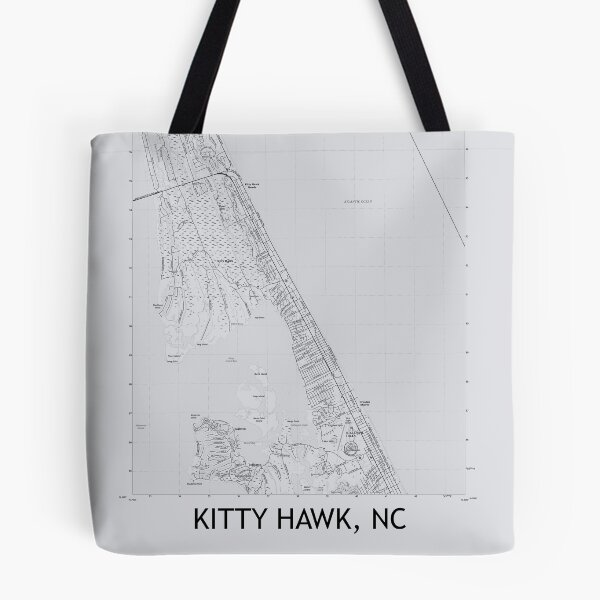 Item preview, Kitty Hawk, NC Topographical Map Grey designed and sold by PGHPhotoCo.