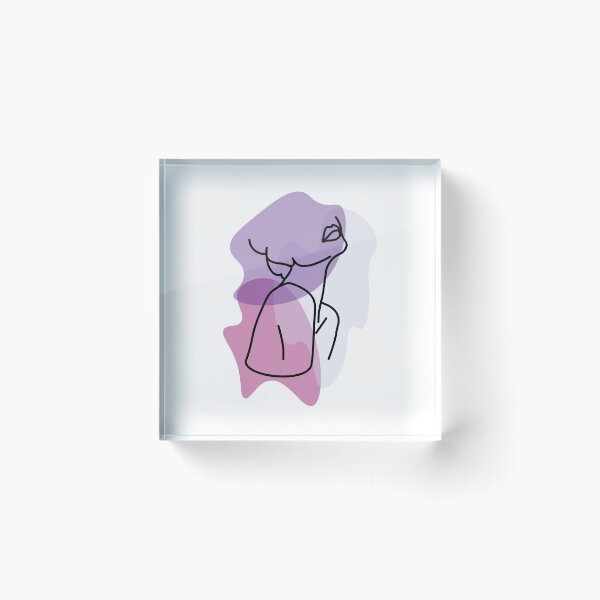 Item preview, Girl silhouette pink purple  designed and sold by alexsdrawingsco.