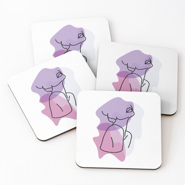 Item preview, Girl silhouette pink purple  designed and sold by alexsdrawingsco.