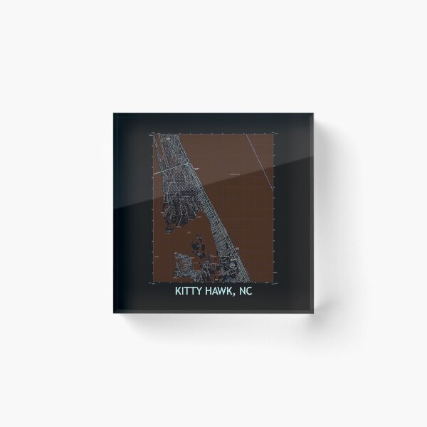 Item preview, Kitty Hawk, NC Topographical Map Dark designed and sold by PGHPhotoCo.