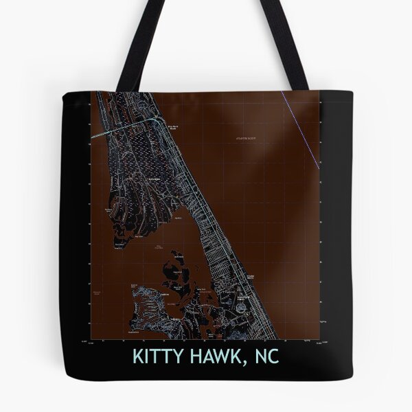 Item preview, Kitty Hawk, NC Topographical Map Dark designed and sold by PGHPhotoCo.