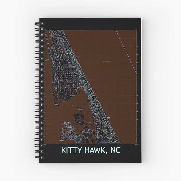 Item preview, Kitty Hawk, NC Topographical Map Dark designed and sold by PGHPhotoCo.