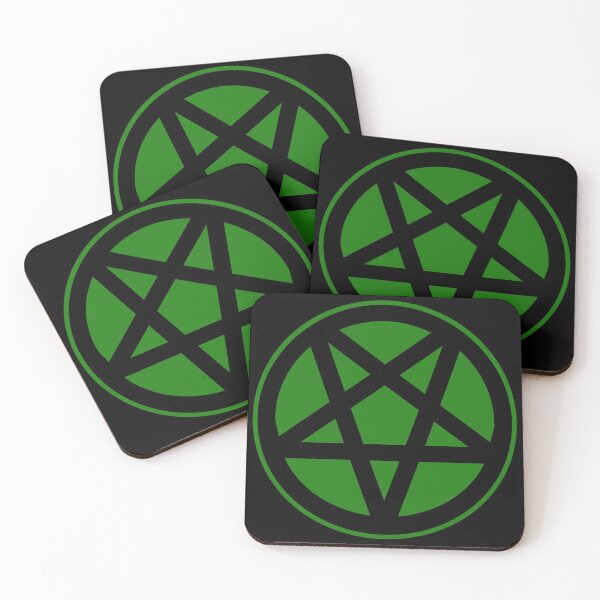Item preview, Inverted Pentagram Dark Green | Satanic designed and sold by Godstomper.