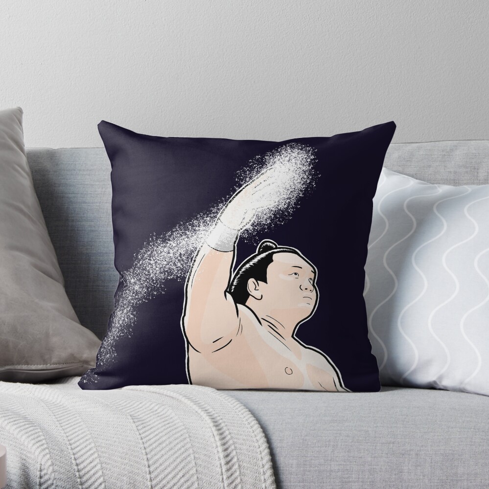 Hakuho Salt Throw Throw Pillow