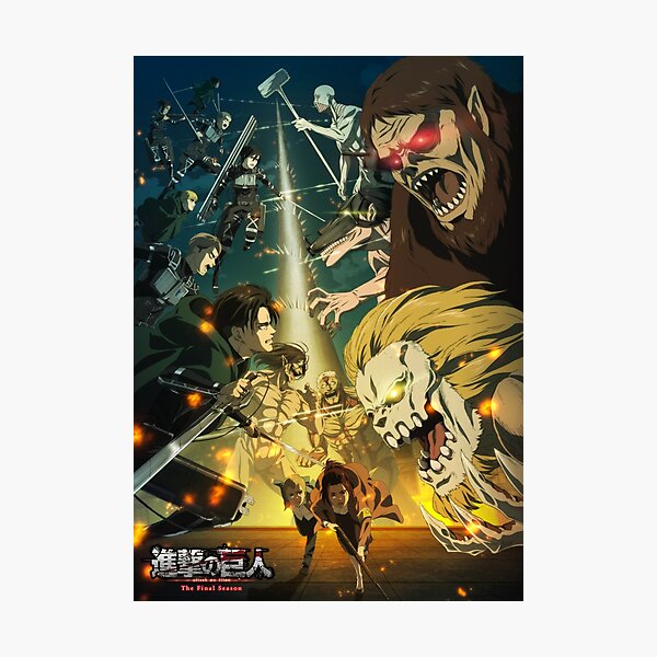 Attack On Titan The Final Season 4 Poster Photographic Print