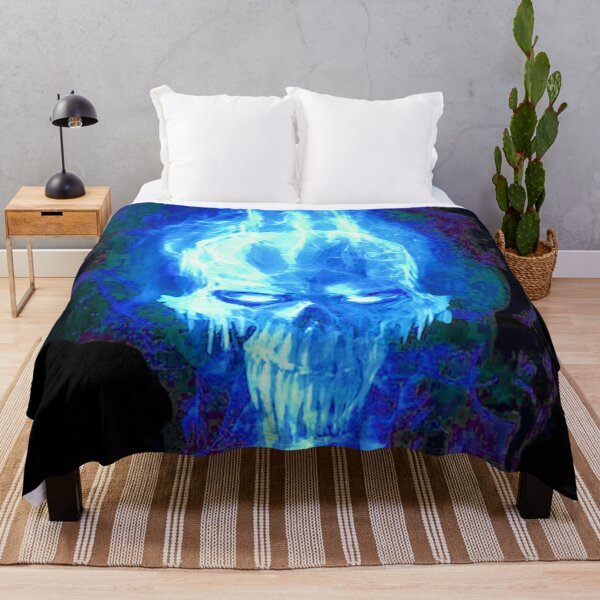 Item preview, Blue Fire Skull designed and sold by Gothic Fantasy.
