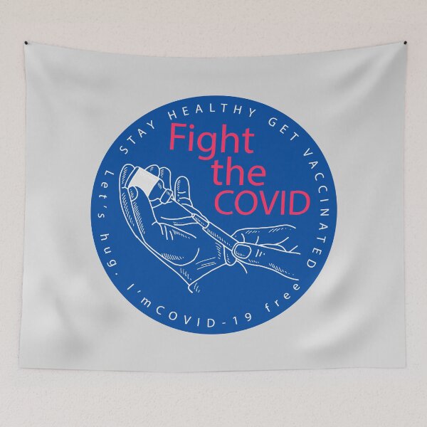 Item preview, Fight The Covid Get Vaccinated designed and sold by okpinsArtDesign.