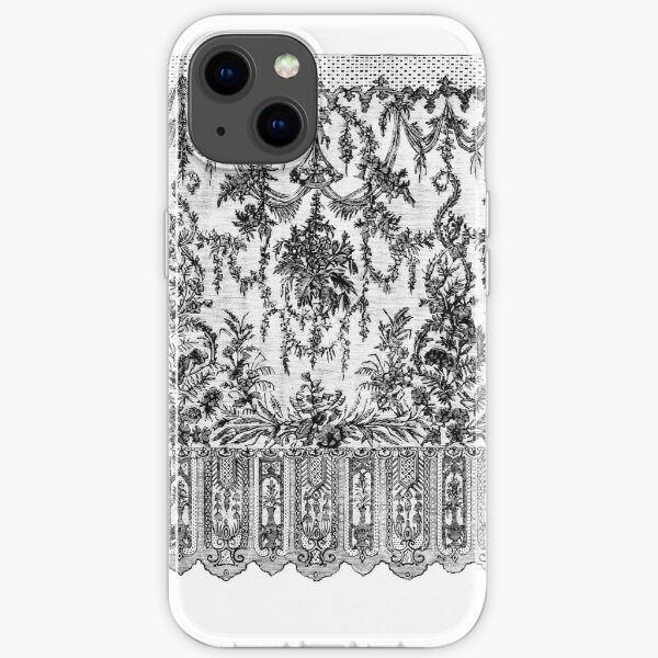 Black Lace Tapestry iPhone Soft Case