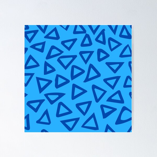 Item preview, Blue Geometric, Triangle Pattern designed and sold by QuinnEmory.