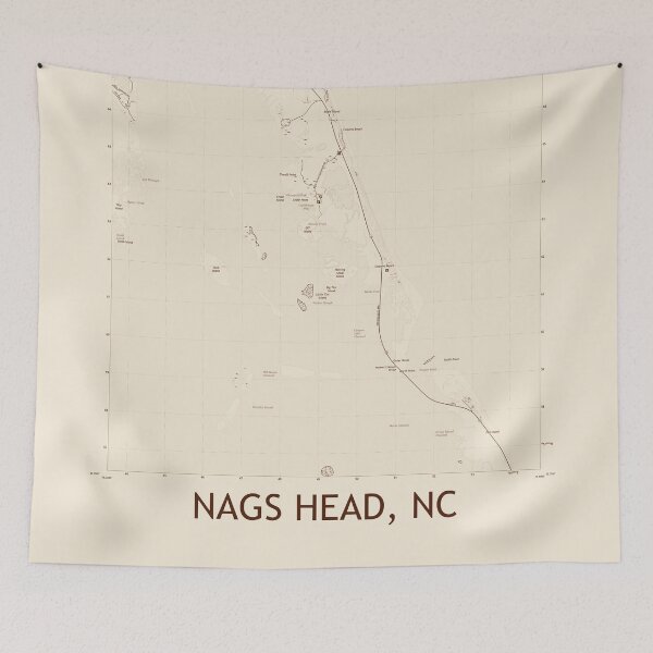 Item preview, Nags Head, NC Topographical Map Vintage designed and sold by PGHPhotoCo.