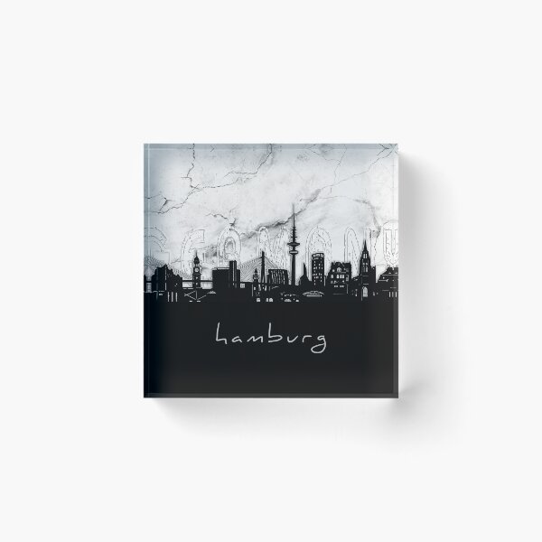Item preview, hamburg skyline marble designed and sold by BekimART2.