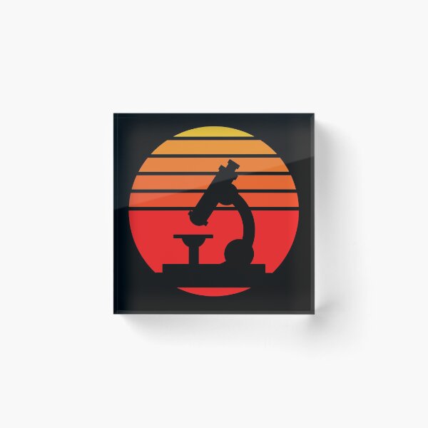 Item preview, RED ORANGE COLORS RETRO SUNSET MICROSCOPE SCIENCE designed and sold by Hippiesole.