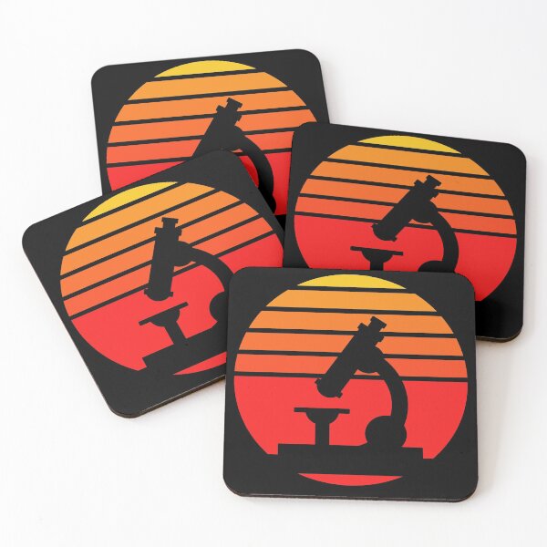 Item preview, RED ORANGE COLORS RETRO SUNSET MICROSCOPE SCIENCE designed and sold by Hippiesole.