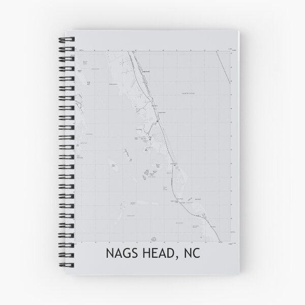 Item preview, Nags Head, NC Topographical Map Grey designed and sold by PGHPhotoCo.