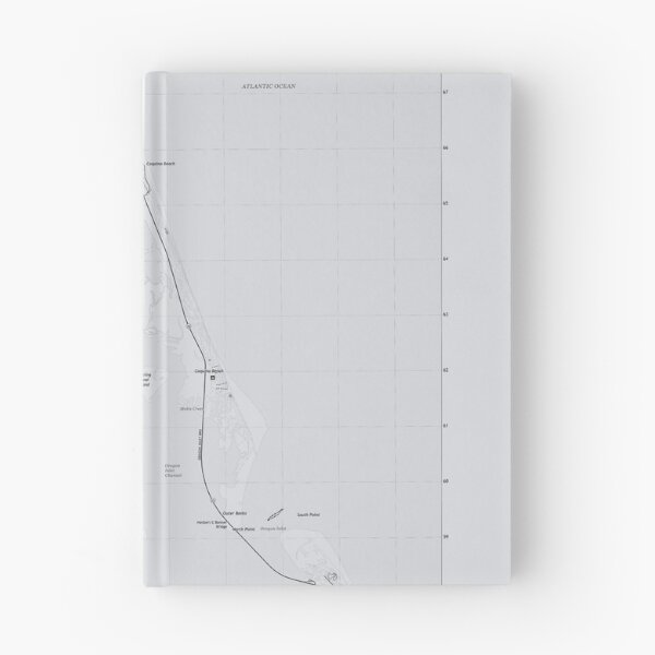 Item preview, Nags Head, NC Topographical Map Grey designed and sold by PGHPhotoCo.