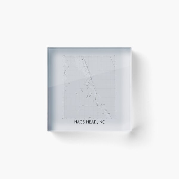 Item preview, Nags Head, NC Topographical Map Grey designed and sold by PGHPhotoCo.