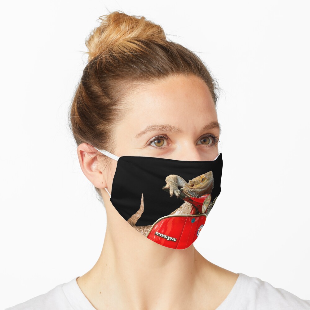 Born To Be Wild - Bearded Dragon On A Vespa Mask