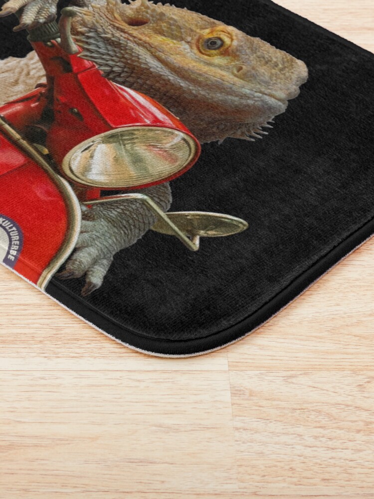 Alternate view of Born To Be Wild - Bearded Dragon On A Vespa Bath Mat