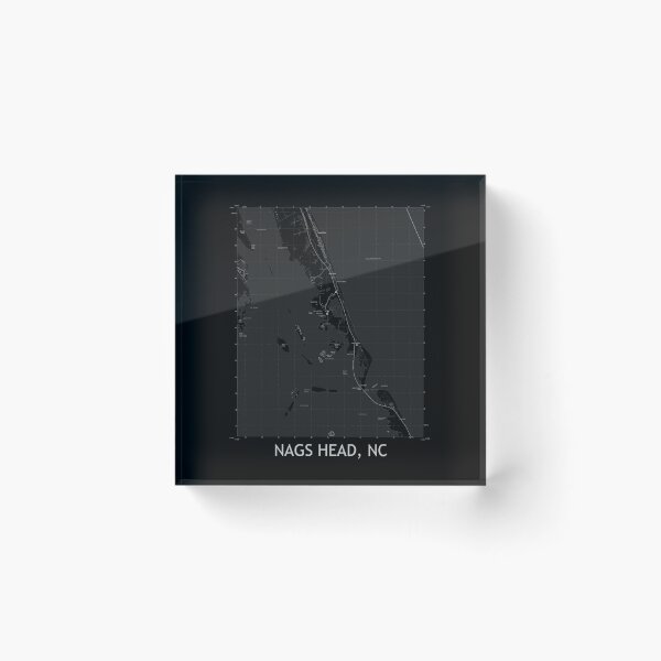 Item preview, Nags Head, NC Topographical Map Black designed and sold by PGHPhotoCo.