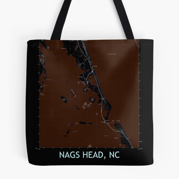 Item preview, Nags Head, NC Topographical Map Dark designed and sold by PGHPhotoCo.