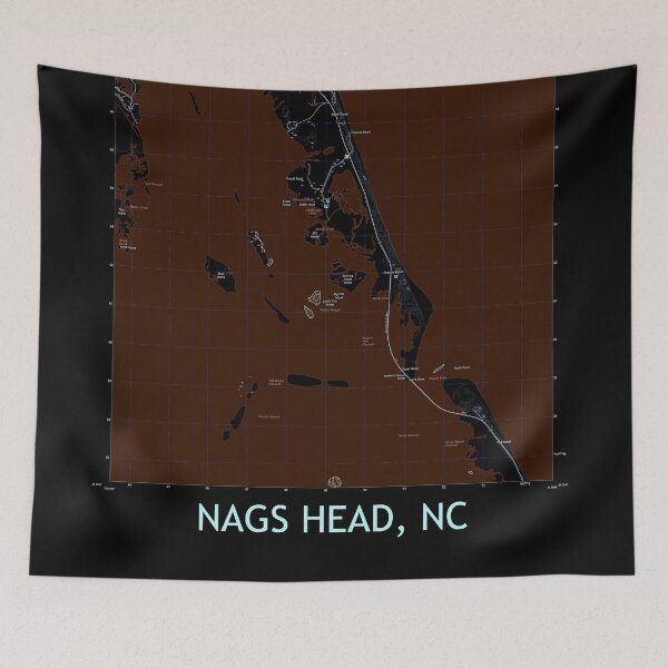 Item preview, Nags Head, NC Topographical Map Dark designed and sold by PGHPhotoCo.