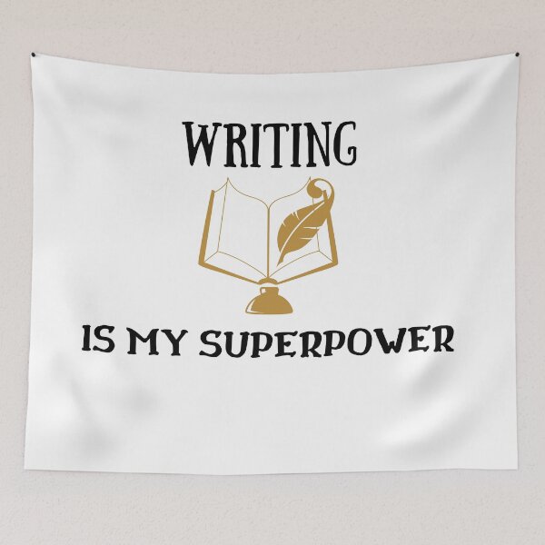 Item preview, Writing Is My Superpower designed and sold by fahrurrozzi.