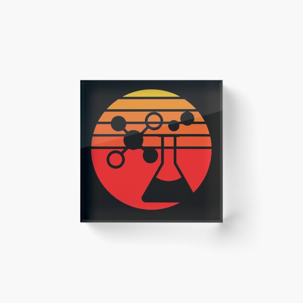 Item preview, RED ORANGE COLORS RETRO SUNSET CHEMISTRY FLASK designed and sold by Hippiesole.