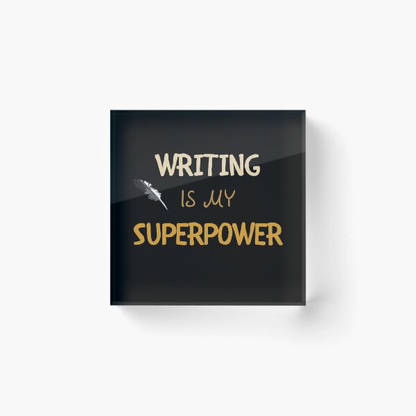Item preview, Writing Is My Superpower designed and sold by fahrurrozzi.
