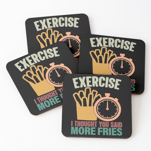 Item preview, Exercise I Thought You Said Extra Fries More Fries Cardio Funny designed and sold by GravitiTees.