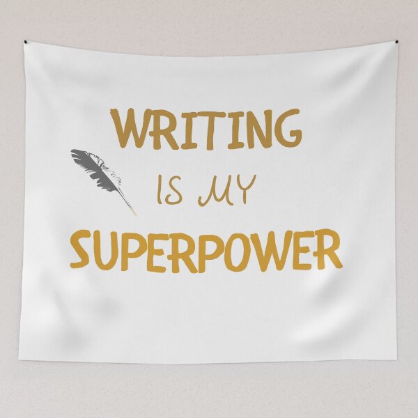 Item preview, Writing Is My Superpower designed and sold by fahrurrozzi.