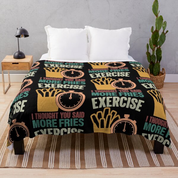 Item preview, Exercise I Thought You Said Extra Fries More Fries Cardio Funny designed and sold by GravitiTees.