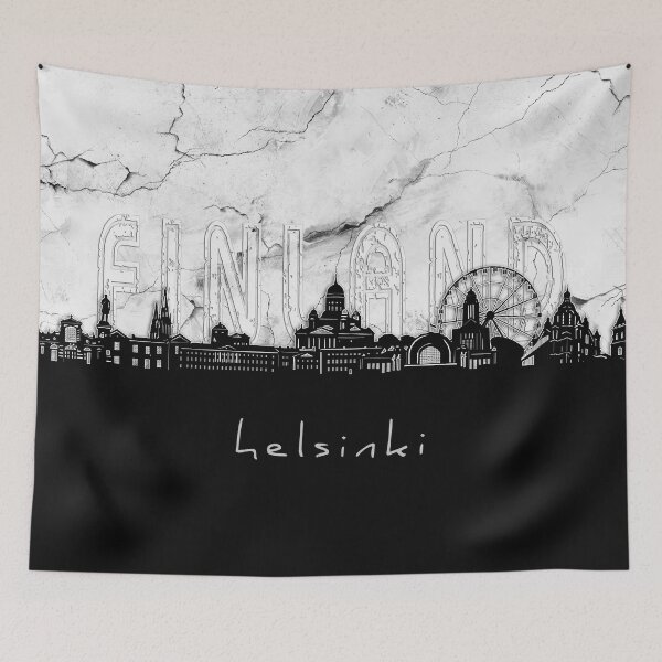 Item preview, helsinki skyline marble designed and sold by BekimART2.