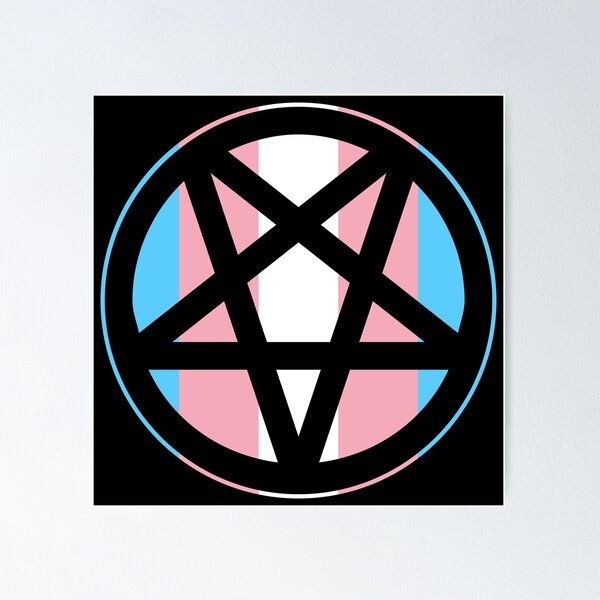 Item preview, Transgender Pride Inverted Pentagram | Satanic | Solid designed and sold by Godstomper.
