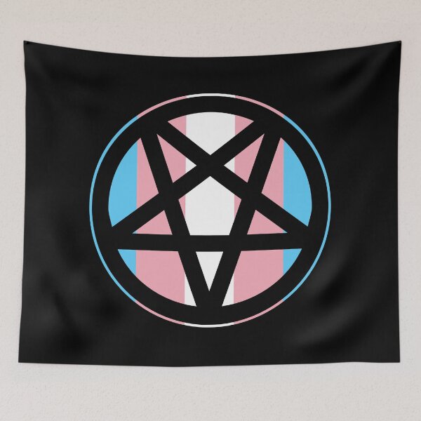 Item preview, Transgender Pride Inverted Pentagram | Satanic | Solid designed and sold by Godstomper.