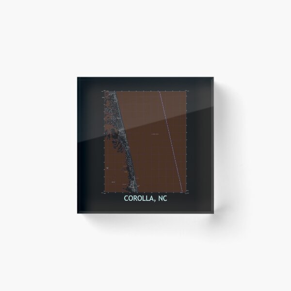 Item preview, Corolla, NC Topographical Map Dark designed and sold by PGHPhotoCo.