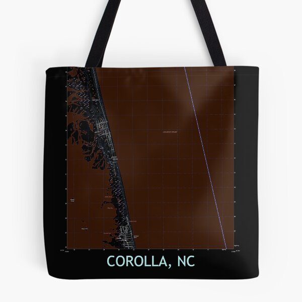 Item preview, Corolla, NC Topographical Map Dark designed and sold by PGHPhotoCo.