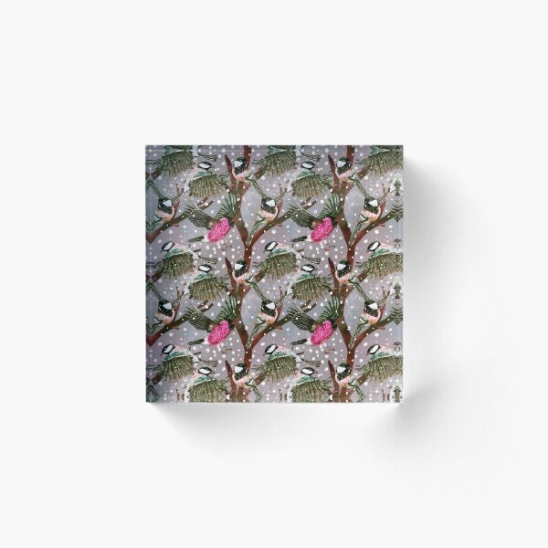 Item preview, Pink Winter Bird pattern  designed and sold by Dottadesigns.