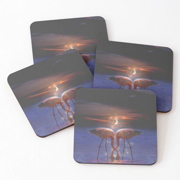 Item preview, Flamingo Love - Sunset Calming Waves designed and sold by SATVRNAES  DESIGNS.