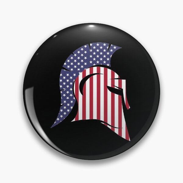 Item preview, American Spartan Helmet USA Flag Spartan Patriotic Warrior of Sparta designed and sold by crouchingpixel.