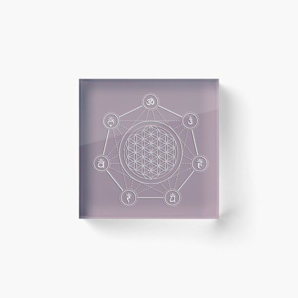 Item preview, Flower of Life with 7 Chakras designed and sold by squishyrainbow.