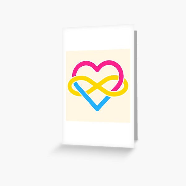 Pansexual Polyamory Infinity Heart Greeting Card