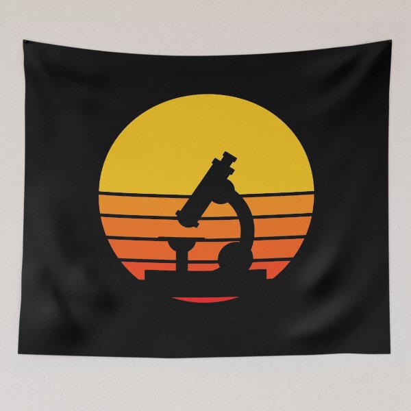 Item preview, YELLOW ORANGE COLORS RETRO SUNSET MICROSCOPE SCIENCE designed and sold by Hippiesole.
