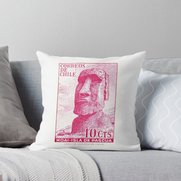 Item preview, 1965 CHILE Easter Island Moai Postage Stamp designed and sold by retrographics.