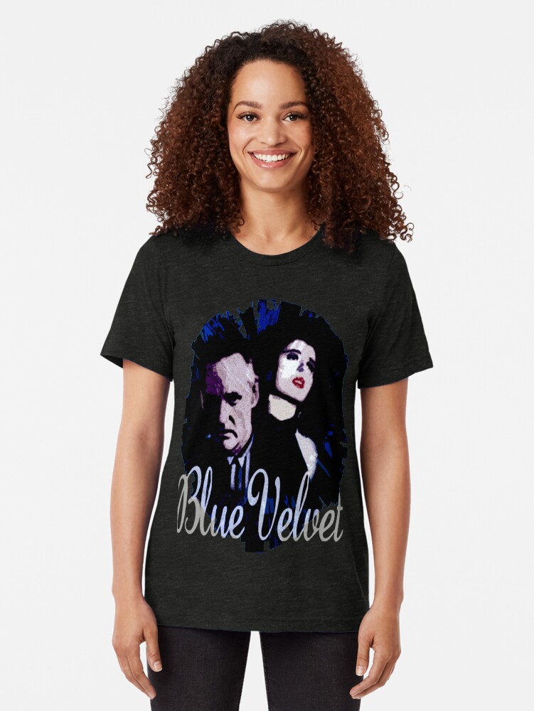 blue velvet shirt outfit
