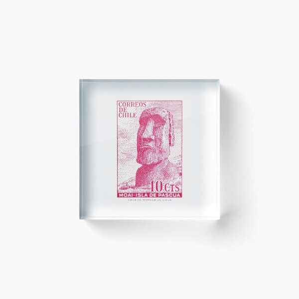 Item preview, 1965 CHILE Easter Island Moai Postage Stamp designed and sold by retrographics.