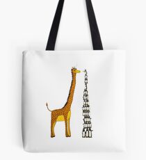 Who is Taller Unicorn Giraffe or Penguin? Tote Bag