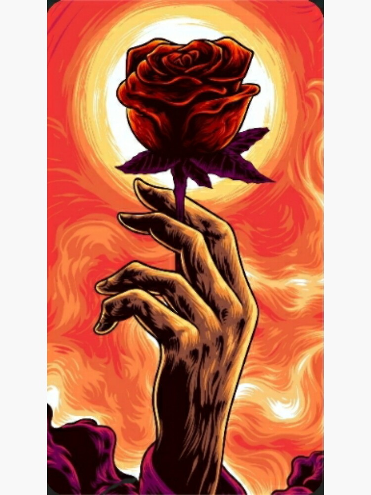 Hand Holding Flower Sticker By Aysha Butik Redbubble